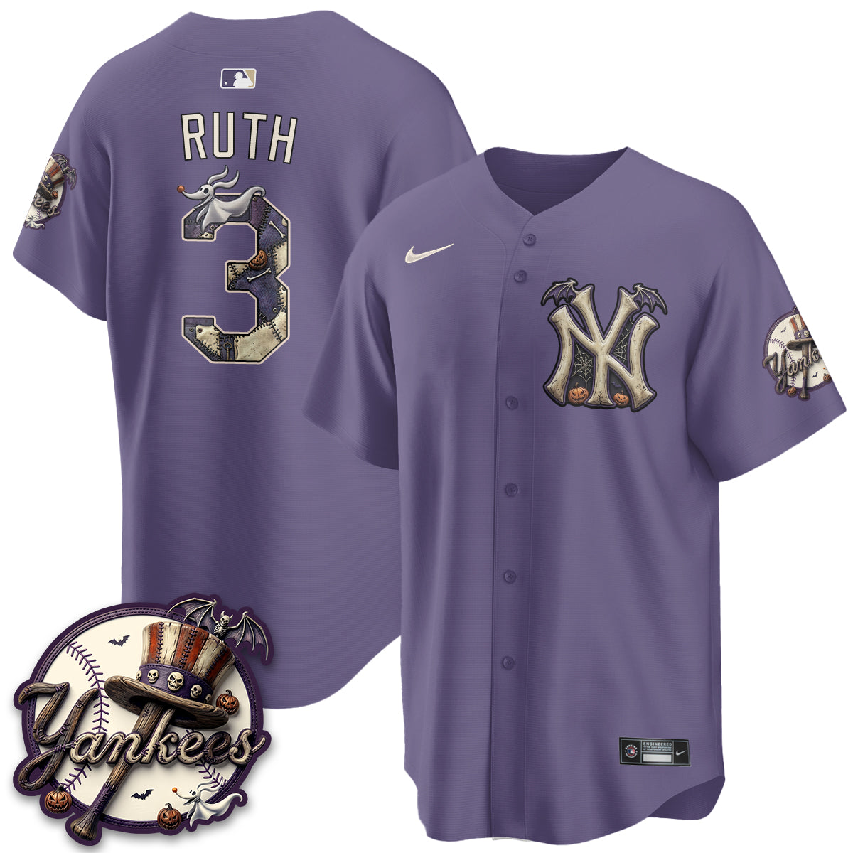 New York Yankees Nightmare Edition Vapor Jersey - Printed