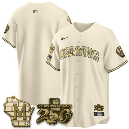 Milwaukee Brewers Armed Forces Day 2026 Vapor Limited Jersey - All Stitched