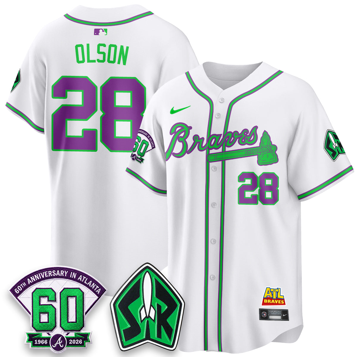 Atlanta Braves 60th Anniversary Space Ranger Edition Vapor Limited Jersey - All Stitched
