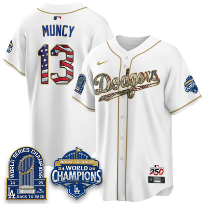 Los Angeles Dodgers 2026 Independence Day USA Vapor Limited Jersey - Stitched