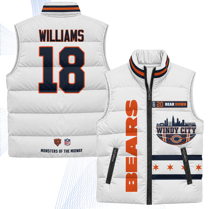 Chicago Bears "Windy City" Puffer Vest - Printed