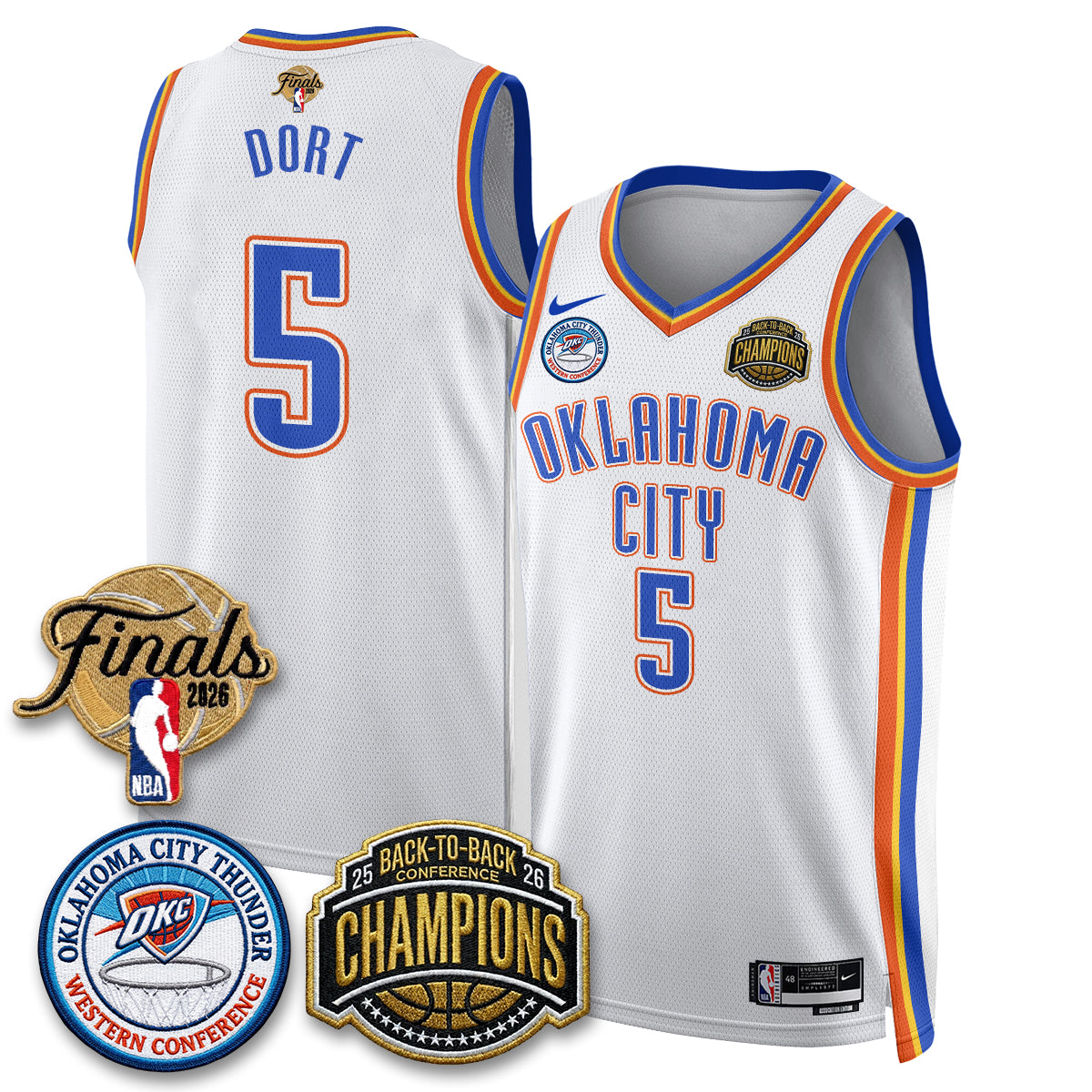Oklahoma City Thunder 2026 NBA Western Conference Champions Vapor Jersey - Stitched