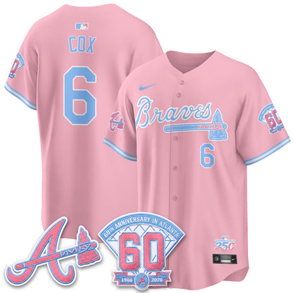 Atlanta Braves x Bubblegum Vapor Jersey - Stitched
