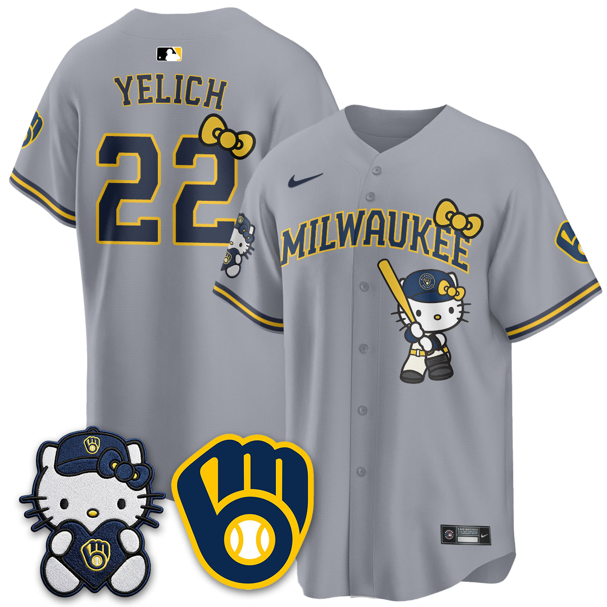 Milwaukee Brewers Meow KT Night Vapor Limited Jersey - Stitched