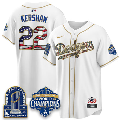 Los Angeles Dodgers 2026 Independence Day USA Vapor Limited Jersey - Stitched