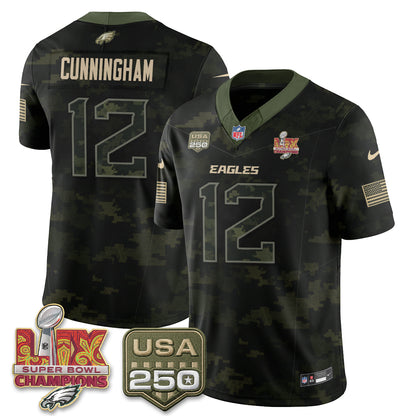 Philadelphia Eagles Salute to Service Vapor Jersey - Stitched
