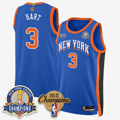 New York Knicks 2026 Basketball Champions Gold Edition Vapor Jersey- Stitched