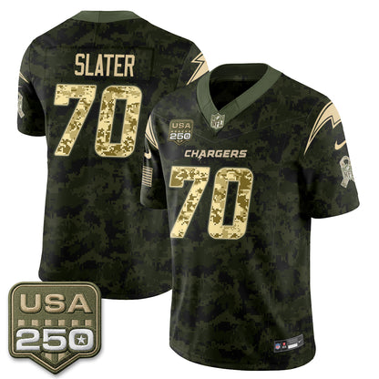 Los Angeles Chargers 2026 Salute to Service Vapor Jersey - Stitched