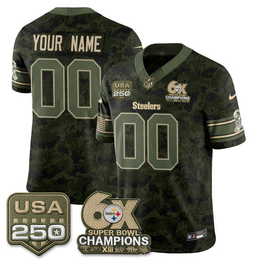 Pittsburgh Steelers 2026 Salute to Service Edition Vapor Custom Jersey - Stitched-NQD