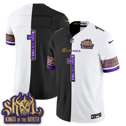 Minnesota Vikings Warrior Split Edition Vapor Jersey - Stitched-NQD