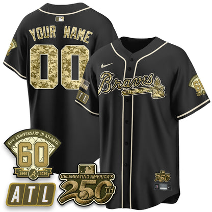 Atlanta Braves Salute to Service 2026 Vapor Limited Custom Jersey - All Stitched