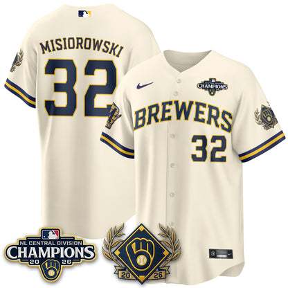 Milwaukee Brewers 2026 NL Division Champs Vapor Jersey - Stitched