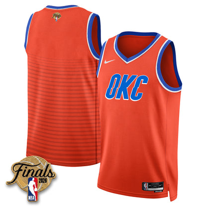 Oklahoma City Thunder 2026 NBA Western Conference Champions Vapor Jersey V2- Stitched
