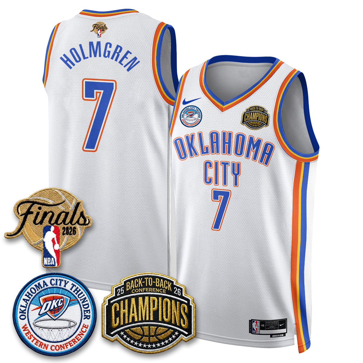 Oklahoma City Thunder 2026 NBA Western Conference Champions Vapor Jersey - Stitched
