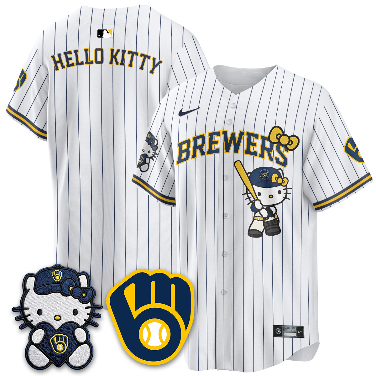 Milwaukee Brewers Meow KT Night Vapor Limited Jersey - Stitched