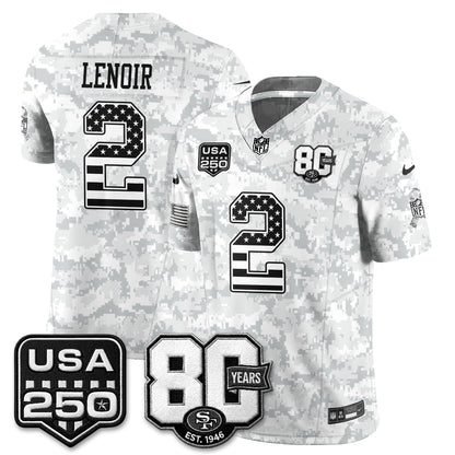 San Francisco 49ers 2026 Salute to Service Edition Vapor Jersey - Stitched-NQD
