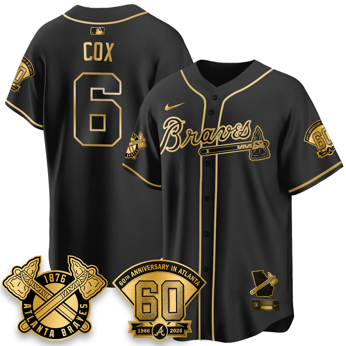 Atlanta Braves 60th Anniversary Silver Edition Vapor Limited Jersey - All Stitched