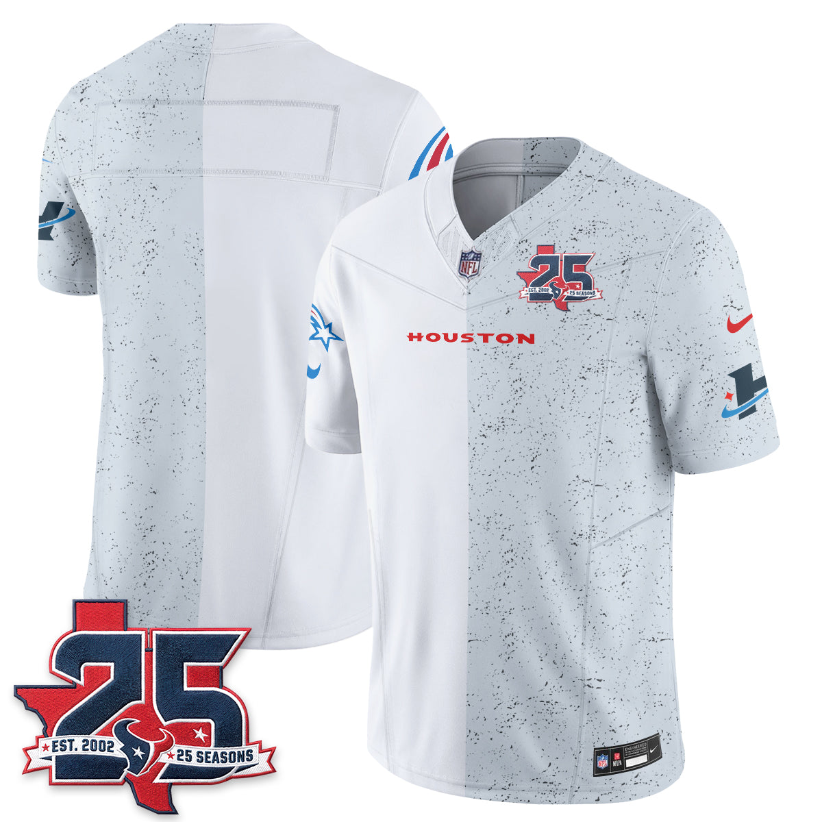 Houston Texans Fan Gear Split Vapor Jersey - Stitched