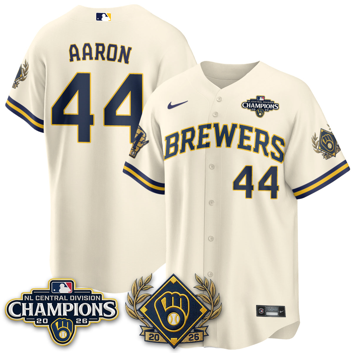 MIL 2026 NL Division Champs Vapor Blue Jersey - Stitched