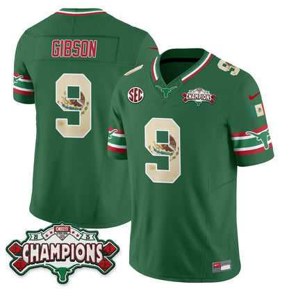 Texas Longhorns Mexico Edition Vapor Jersey - Stitched-NQD