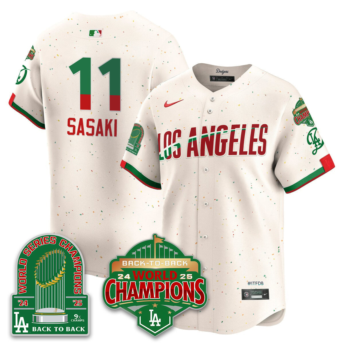 LAD Mexico Vapor Limited Jersey - 9x & B2B Champs - Stitched