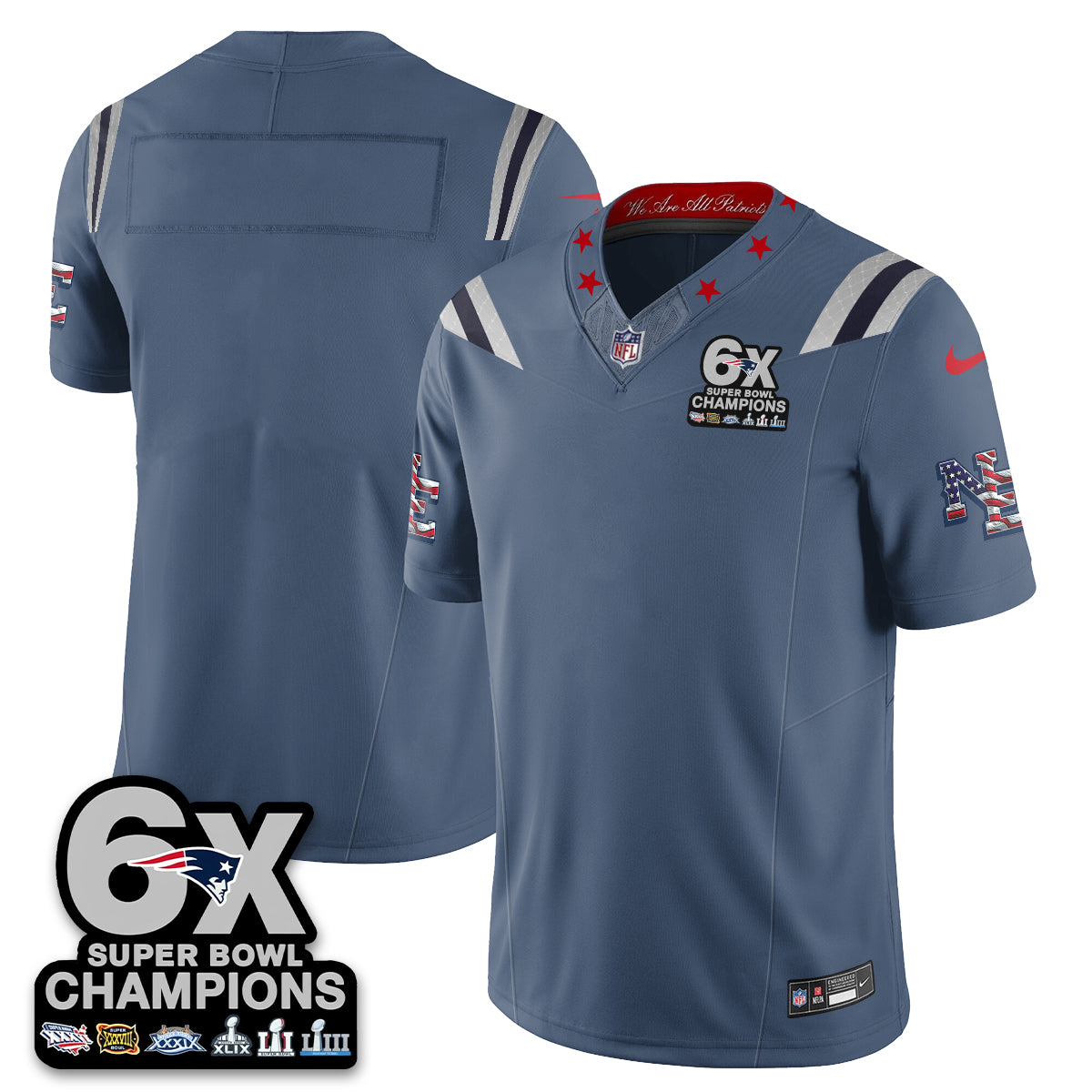 New England Patriots America Edition Vapor Jersey V2- Stitched