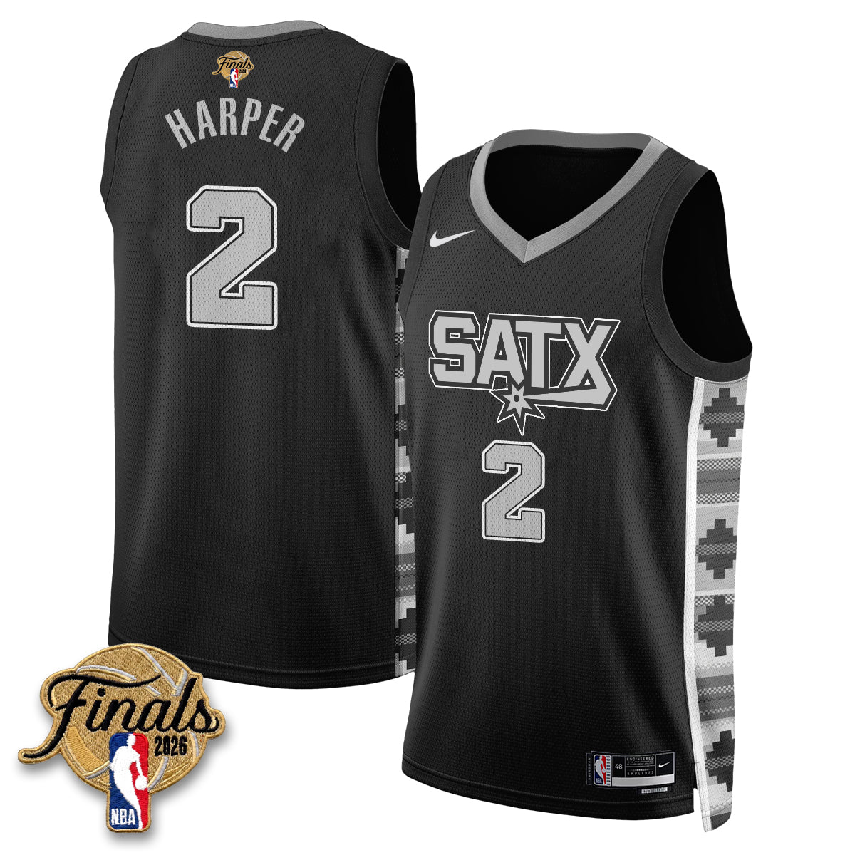 San Antonio Spurs 2026 NBA Western Conference Champions Vapor Jersey V2- Stitched