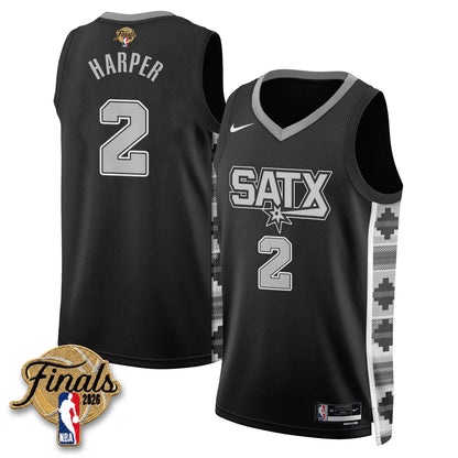 San Antonio Spurs 2026 NBA Western Conference Champions Vapor Jersey V2- Stitched