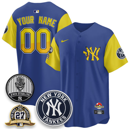 New York Yankees x PKM Cartoon Limited Custom Jersey -  Stitched