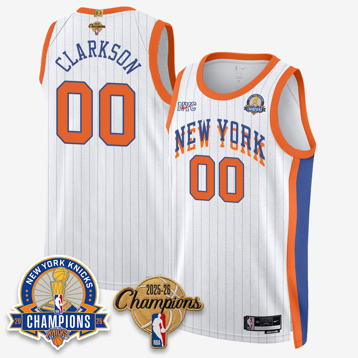 New York Knicks 2026 Basketball Champions Gold Edition Vapor Jersey- Stitched