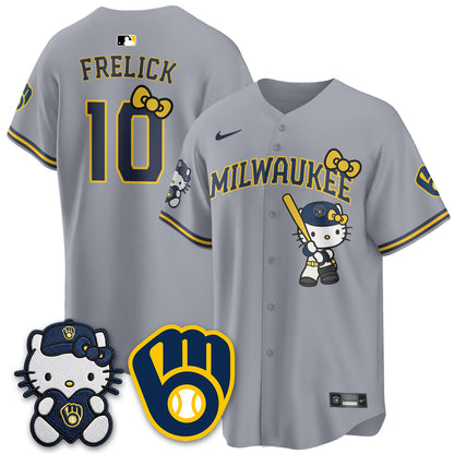 Milwaukee Brewers Meow KT Night Vapor Limited Jersey - Stitched