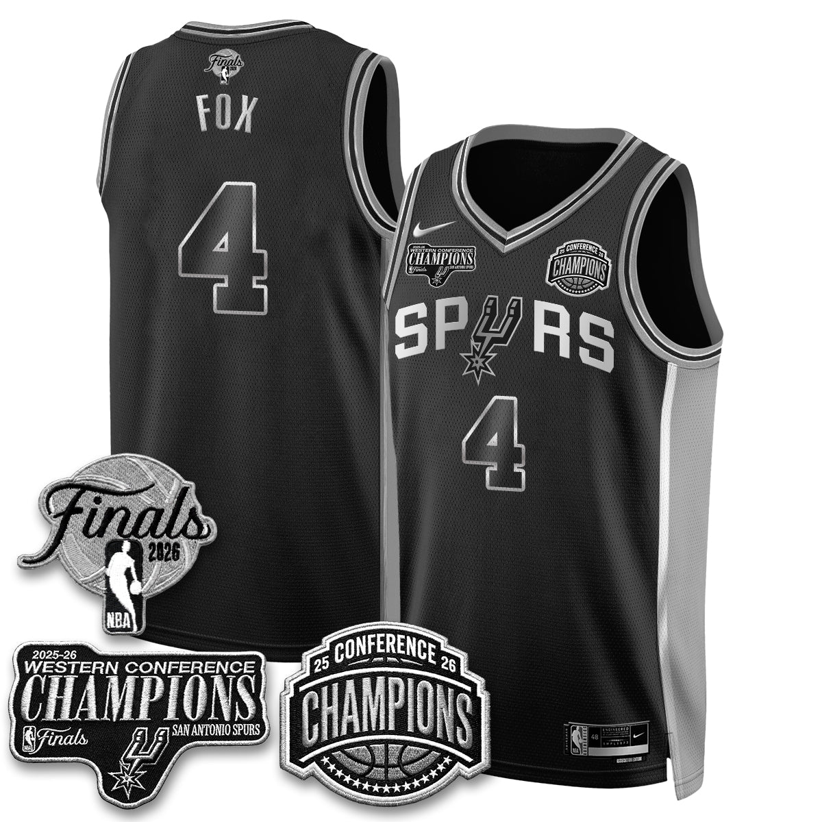San Antonio Spurs 2026 NBA Western Conference Champions Vapor Special Edition Jersey - Stitched