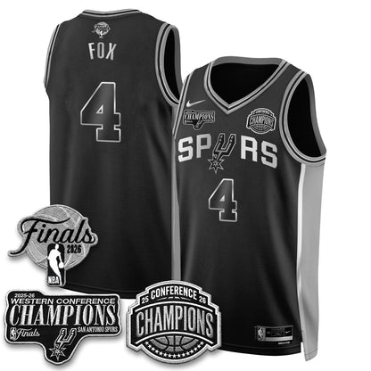 San Antonio Spurs 2026 NBA Western Conference Champions Vapor Special Edition Jersey - Stitched