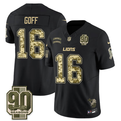 Detroit Lions 2026 Salute to Service Vapor Jersey V2- Stitched