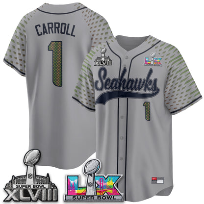 Seattle Seahawks S.Bowl Champs Baseball Vapor Jersey - Stitched