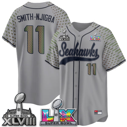 Seattle Seahawks S.Bowl Champs Baseball Vapor Jersey - Stitched
