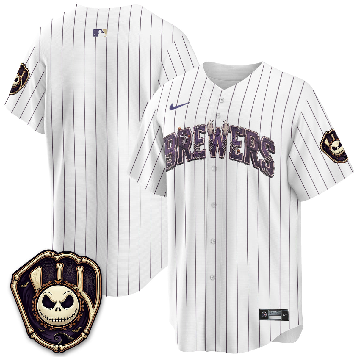 Milwaukee Brewers Nightmare Edition Vapor Jersey - Printed