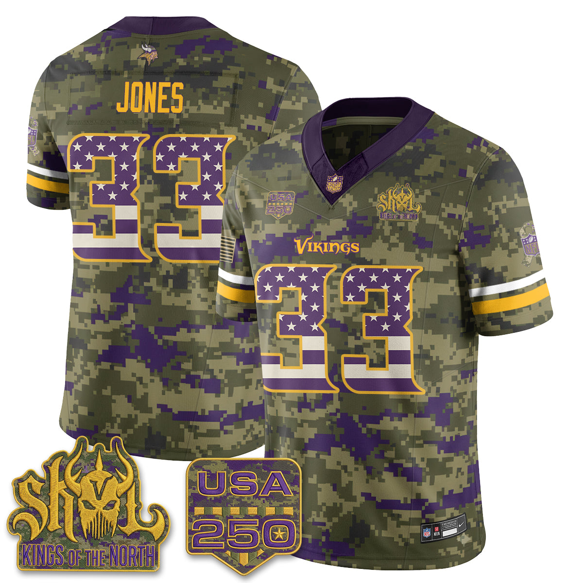 Minnesota Vikings 2026 Salute to Service Edition Vapor Jersey - Stitched