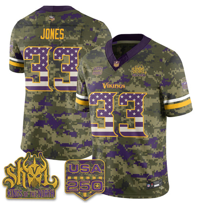 Minnesota Vikings 2026 Salute to Service Edition Vapor Jersey - Stitched