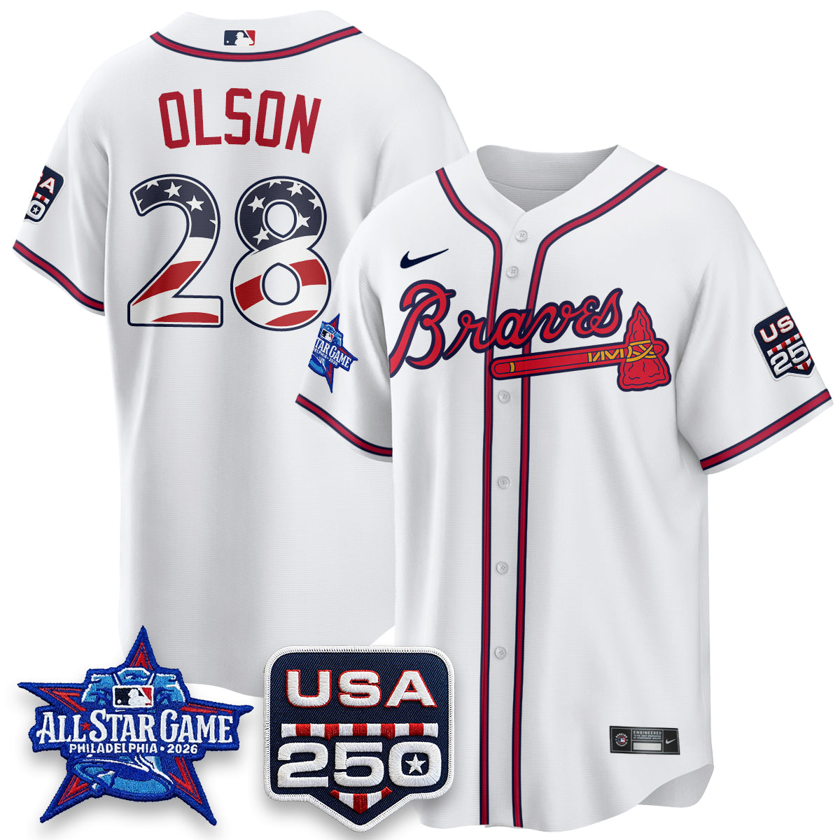 Atlanta Braves 2026 All Star Game Vapor Jersey- Stitched