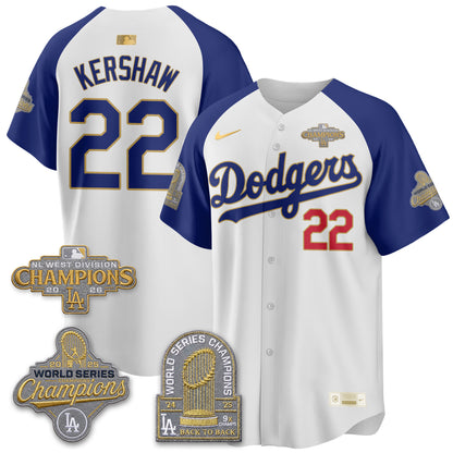Los Angeles Dodgers 2026 NL West Champs Gold Vapor Jersey- Stitched