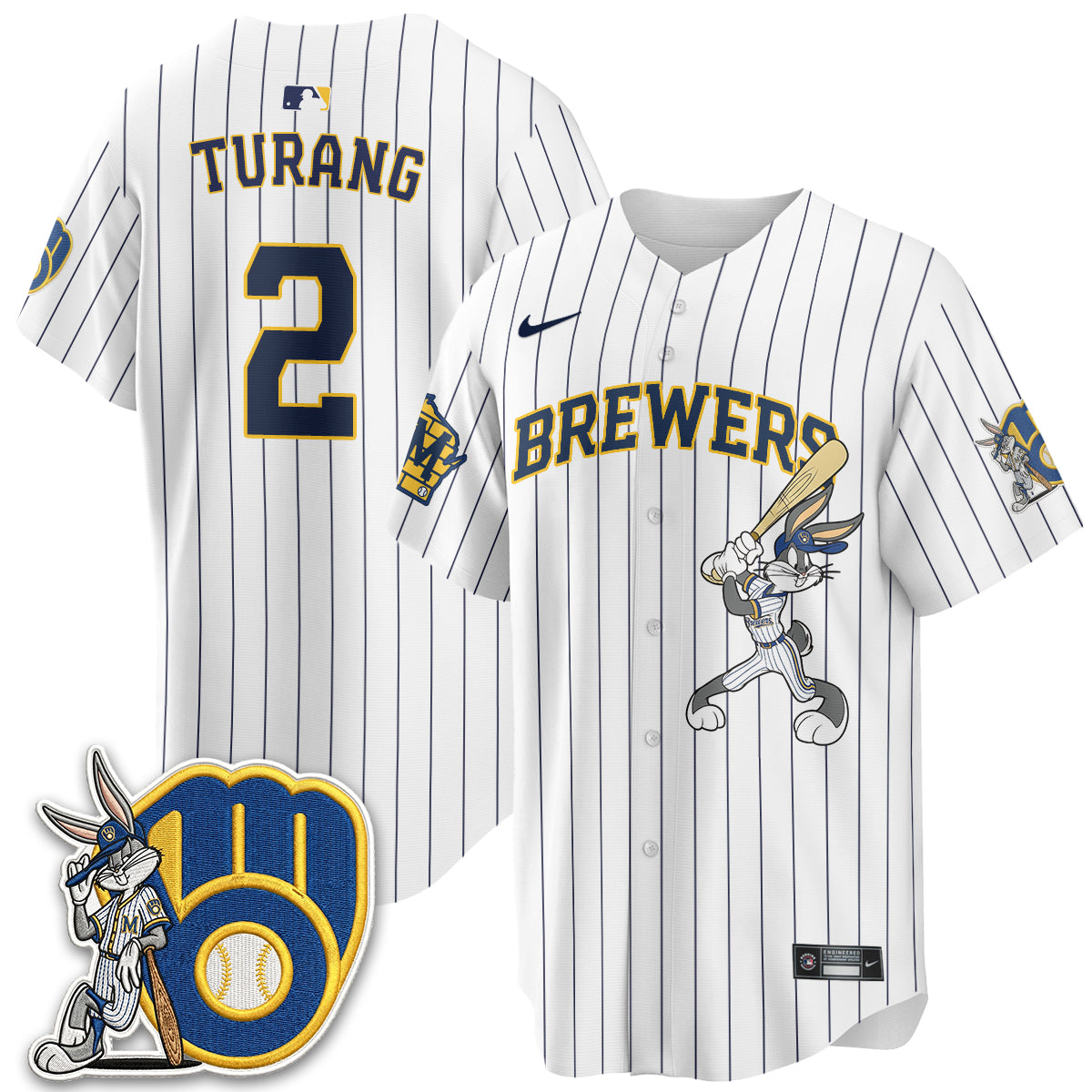 Milwaukee Brewers Bunny Edition Vapor Jersey - Stitched N1