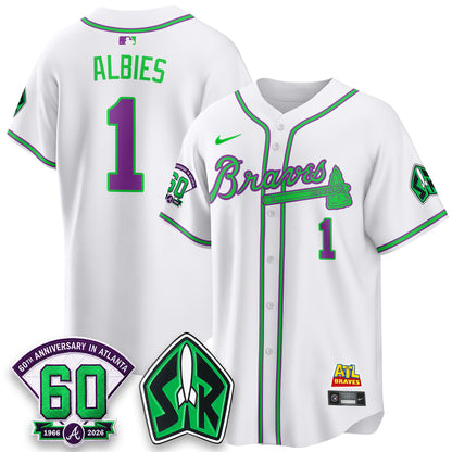 Atlanta Braves 60th Anniversary Space Ranger Edition Vapor Limited Jersey - All Stitched