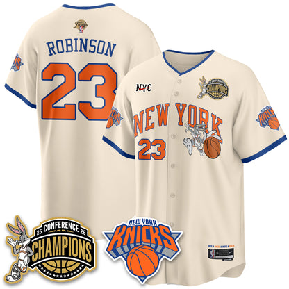 New York Knicks 2026 NBA Finals x Bunny Vapor Jersey V2- Stitched