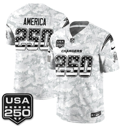 Los Angeles Chargers 2026 Salute to Service Vapor Jersey - Stitched