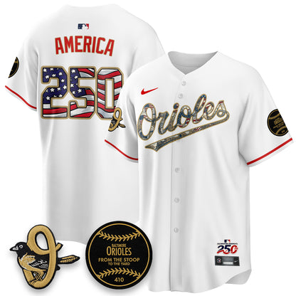 Baltimore Orioles 2026 Independence Day USA Vapor Limited Jersey - Stitched