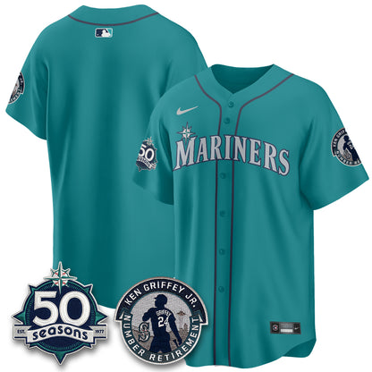 Seattle Mariners Ken Griffey Jr. Patch Vapor Premier Limited Jersey - All Stitched