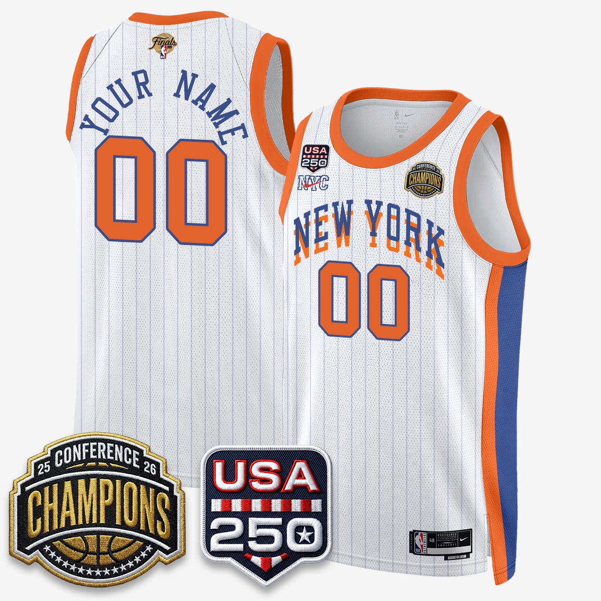 New York Knicks 2026 NBA Eastern Conference Champions City Edition Custom Jersey - Stitched