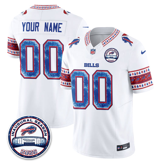 Buffalo Bills Xmas Edition Vapor Custom Jersey - Stitched