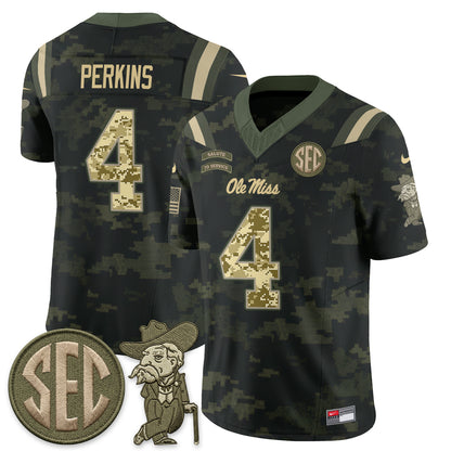 Ole Miss Rebels 2026 Salute to Service Vapor Jersey - Stitched